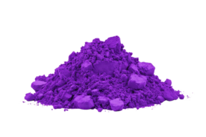 A vibrant pile of purple powder isolated transparency background, showcasing its vivid color and texture. powder appears finely ground, with some larger chunks visible, creating interesting contrast png