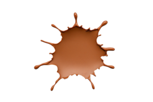 A splash of chocolate syrup creates artistic and dynamic shape against transparency background, showcasing its rich, creamy texture and inviting color png
