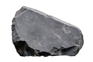A large, rough gray rock with jagged edges and textured surface, isolated on transparency background. rock natural form and rugged appearance make it ideal for geological studies or landscaping png