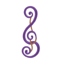 An intricate, artistic design featuring swirling purple and brown lines creates visually appealing pattern. elegant curves and loops form harmonious and decorative motif png