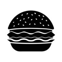 A hamburger icon in black and white on a white background vector