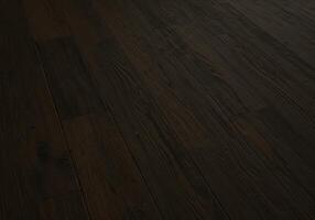 Dark brown hardwood flooring planks, angled view. Rich wood grain texture and natural patterns create a warm, rustic aesthetic. Ideal for interior design projects. photo
