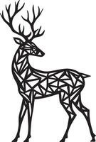 Geometric deer icon vector