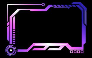 Game screen frame, technology frame, modern electronics on a black background vector