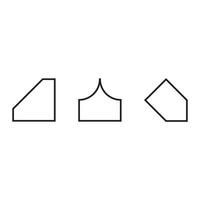 Geometric Shapes Trapezoid, Convex Quadrilateral, Irregular Quadrilateral vector
