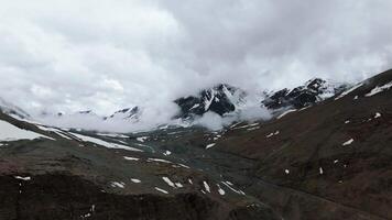 High Mountains Covered With Snow And Mist In Himalayas video