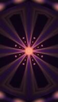 Energetic mandala abstract background with glowing particles and energy light beams. This kaleidoscopic spiritualism background is full HD and a seamless loop. Vertical animation. video