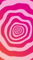 Trendy cartoon style background animation with rippling wavy circles. Trippy organic fluid motion in warm color tones. Full HD looping vertical psychedelic animation. video