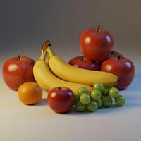 A bunch of fruit on a table photo