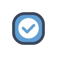 Simple checkmark icon in a rounded square frame vector