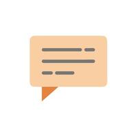 Minimalist speech bubble icon with text lines inside vector