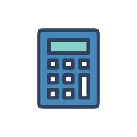 Blue calculator with buttons on a White Background vector