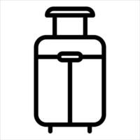 A new black and white illustration of a suitcase vector