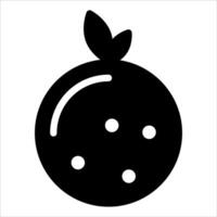 An orange icon with dots on it vector