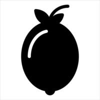 Black fruit icon on white background vector