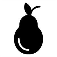 A black and white pear icon on a white background vector