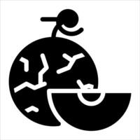 A black and white icon of a bomb and a bowl vector