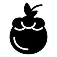 Black and white icon of a raspberry vector