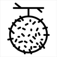 A black and white illustration of a ball with a small hole vector