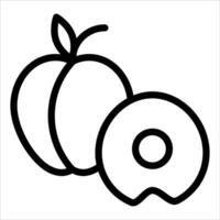 Apple and donut icon vector