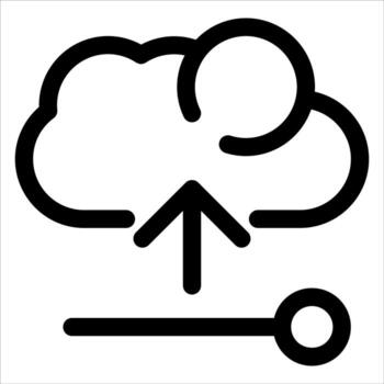 nuevo nube informática icono vector