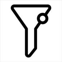 A new funnel icon on a white background vector