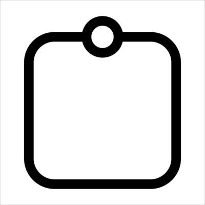 A new black and white icon of a clipboard