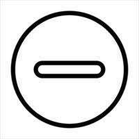 A black and white icon of a line with a line through it vector