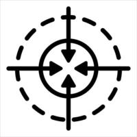 A crosshair icon with arrows pointing in different directions vector
