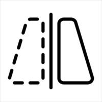 A black and white icon of two books vector