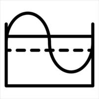 A waveform icon with a line going down the middle vector