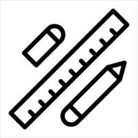 A ruler and pencil icon on a white background vector