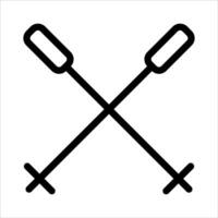 Crossed oars icon vector