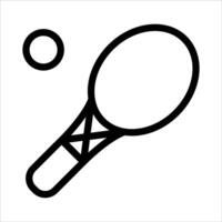 A tennis racket and ball icon on a white background vector