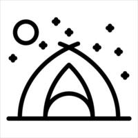 A tent with stars and moon on it vector