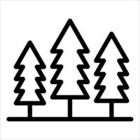 A black and white illustration of three trees vector