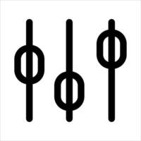 A black and white image of three different symbols vector
