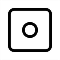 A black and white square with a circle in the center vector