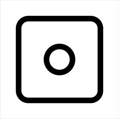 A black and white square with a circle in the center