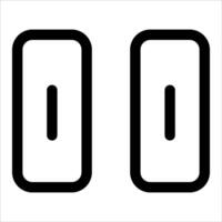 Two black and white square buttons with the word zero vector