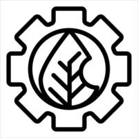 A gearwheel with a leaf in the center vector