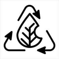 A black and white illustration of a leaf and arrow vector
