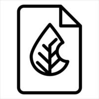 A leaf icon on a paper document vector