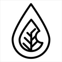 A black and white logo of a leaf in a drop vector