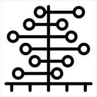 A tree with many circles on it vector