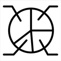 A black and white sign with a circle and a cross vector