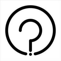 A black and white image of a question mark vector