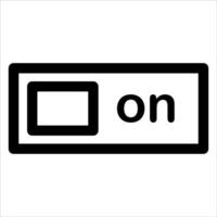 A black and white image of a button with the word no on it vector