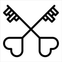 Crossed keys icon vector