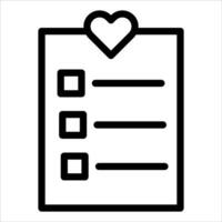 A checklist with a heart on it vector